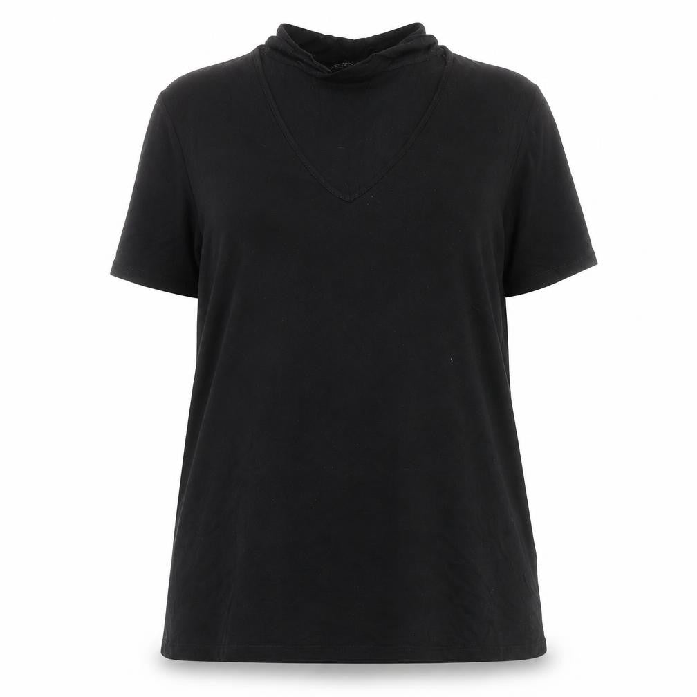 Dorothy Perkins Women’s Black V-Neck Jersey T-Shirt Size 16