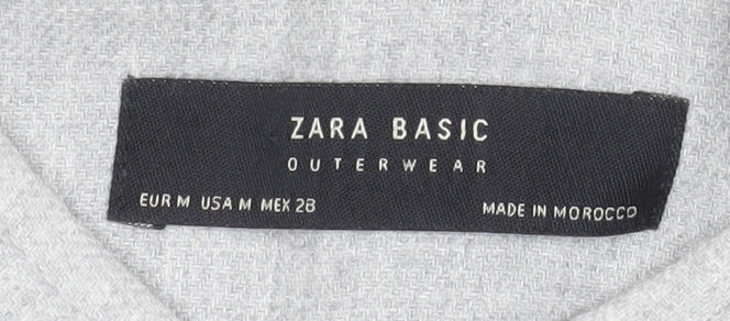 Zara Women Grey Mid-Length Overcoat Size 12 Lined Classic Style