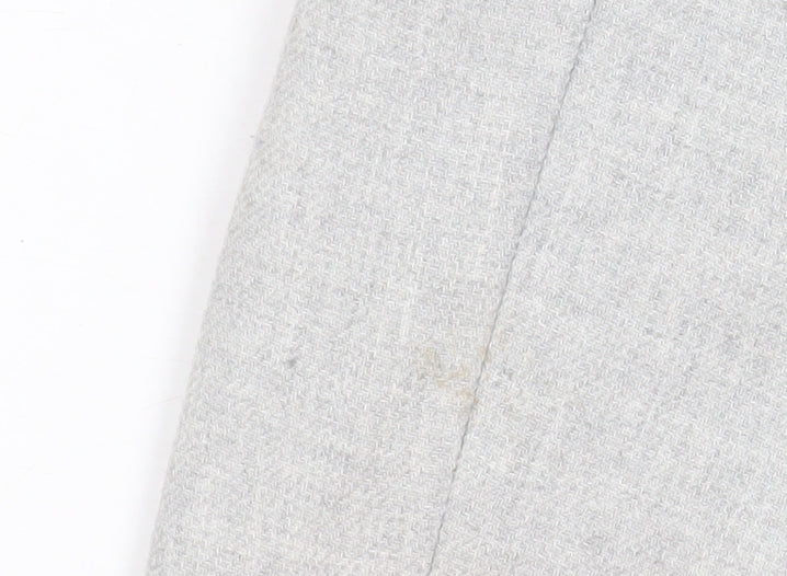 Zara Women Grey Mid-Length Overcoat Size 12 Lined Classic Style