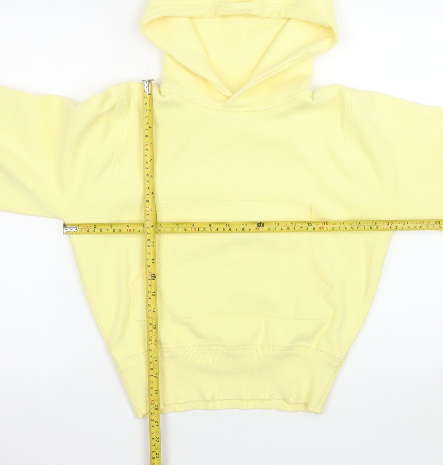 Zara Women Yellow Pullover Hoodie Size S Lightweight Casual