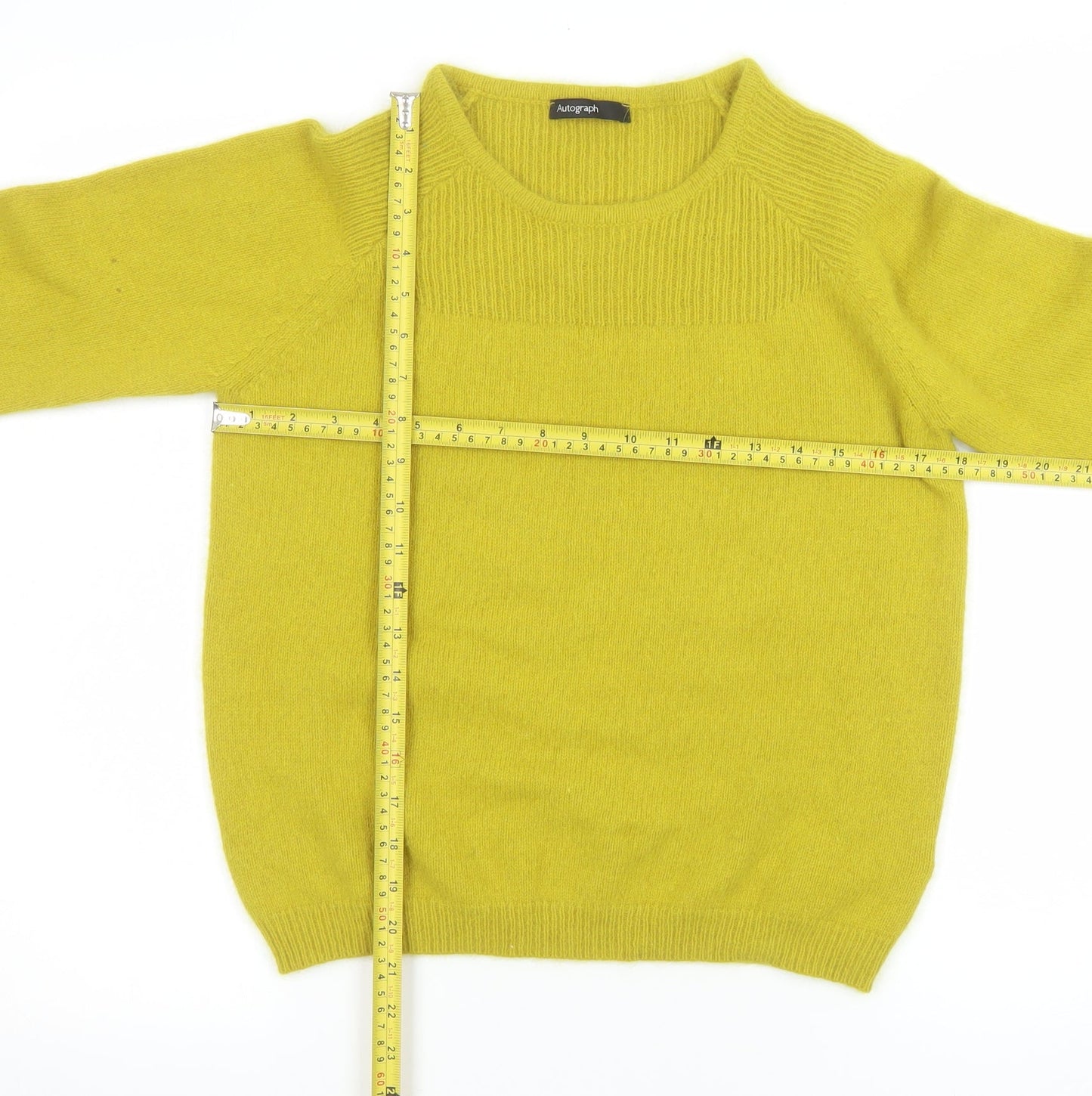 Marks and Spencer Autograph Women's Green Angora Jumper Size 10