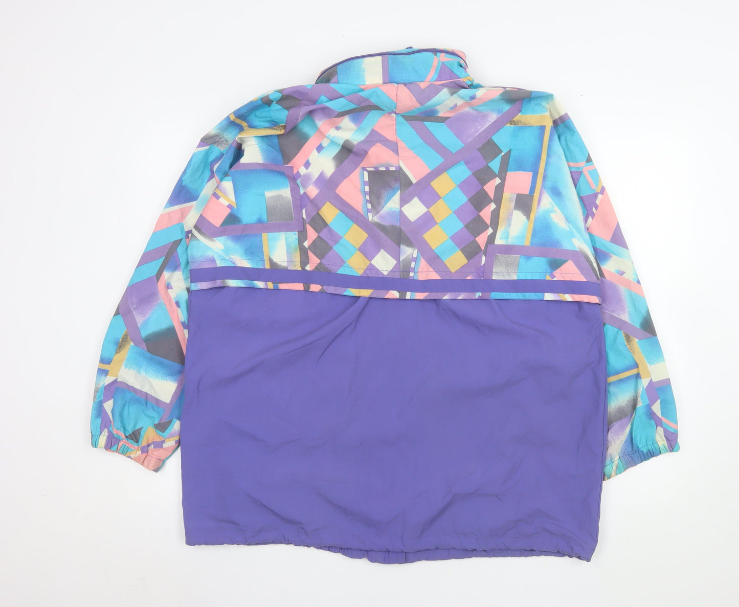 Rodeo Teens Multicoloured 80s Geometric Windbreaker Jacket Size 164