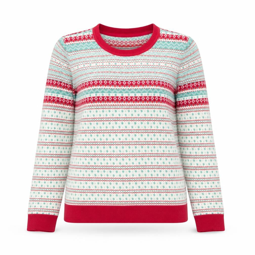 Marks and Spencer Women’s Multicoloured Fair Isle Pullover Jumper UK 14
