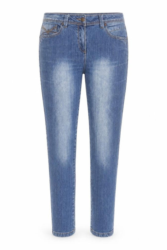M&Co Womens Blue Size 12 Skinny Stretch Denim Jeans