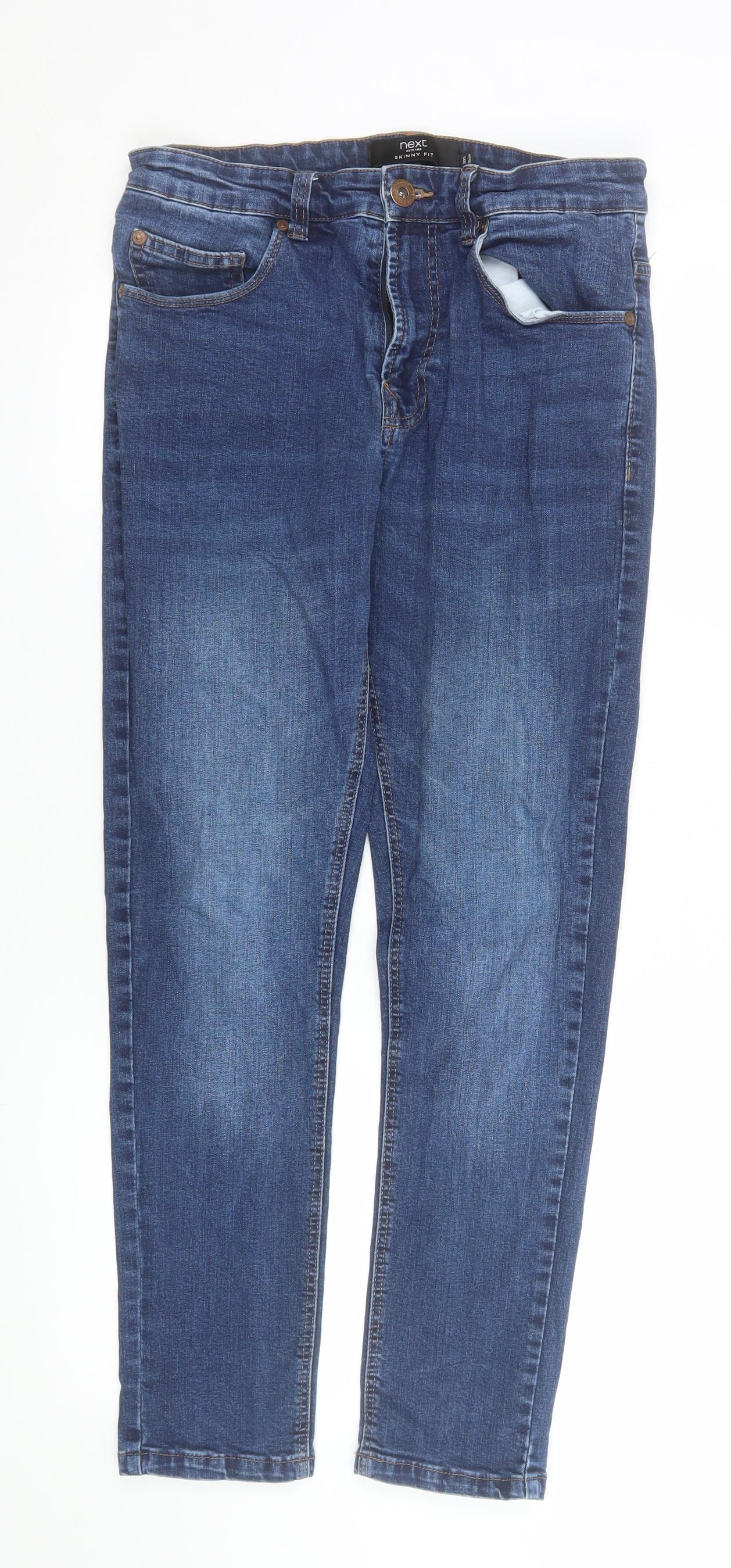Next Women's Blue Skinny Fit Jeans Size 12 Stretch Denim