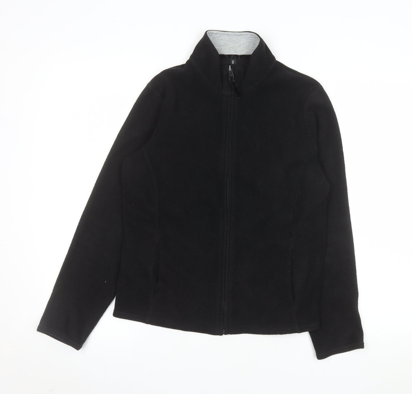 Marks and Spencer Womens Black Size 10 Full Zip Fleece Sweatshirt