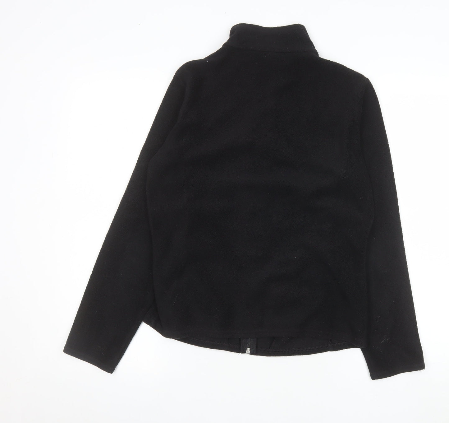 Marks and Spencer Womens Black Size 10 Full Zip Fleece Sweatshirt