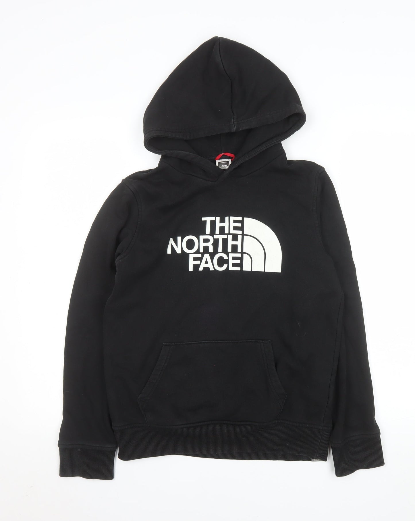 The North Face Boys Black L Pullover Hoodie with Logo Print