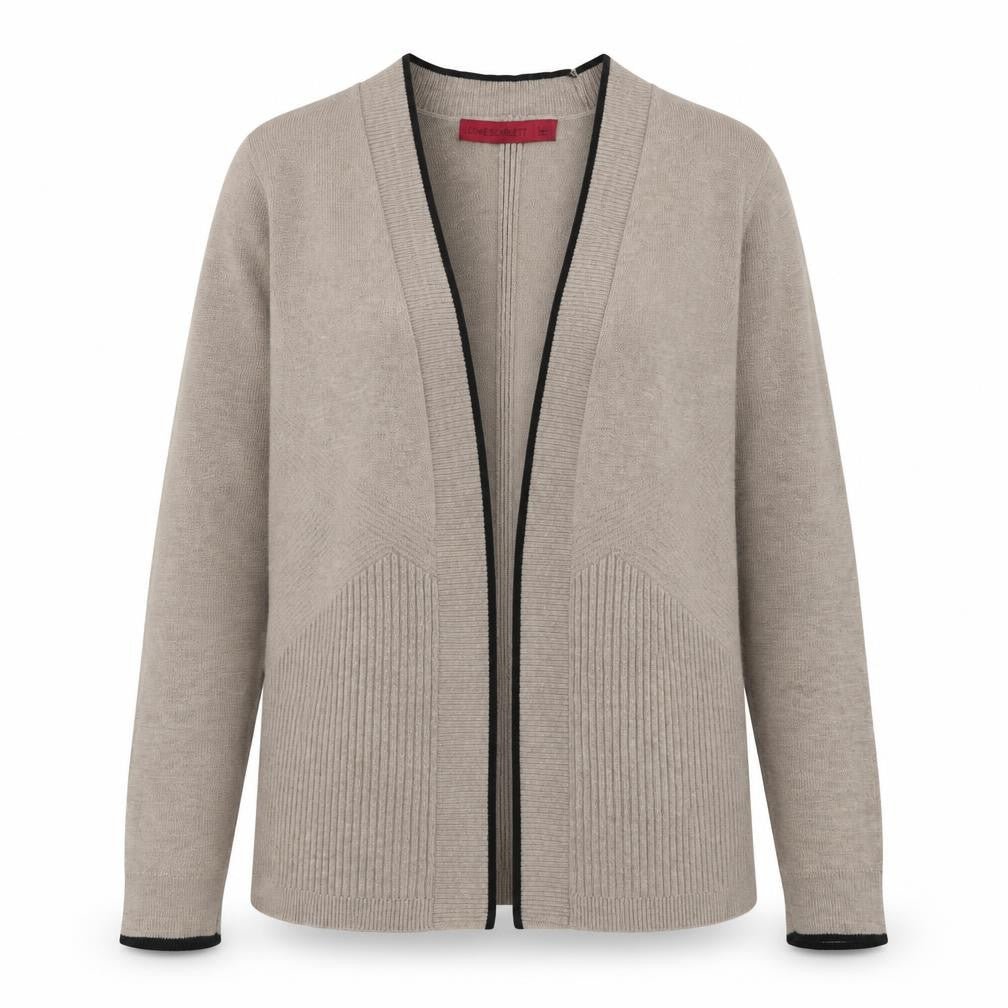 Love Scarlett Women Beige V-Neck Knit Cardigan Small