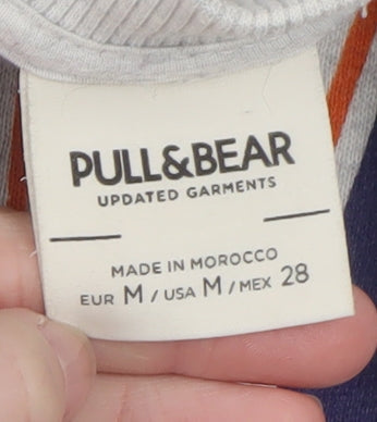 Pull & Bear Women Grey Sacramento Graphic Pullover Sweatshirt M