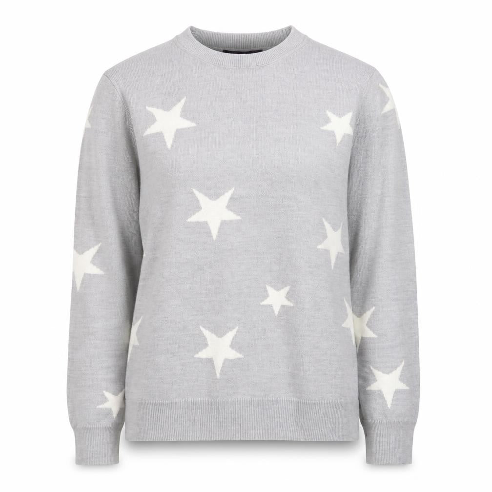 Marks and Spencer Women Grey Star Knit Jumper Size 12