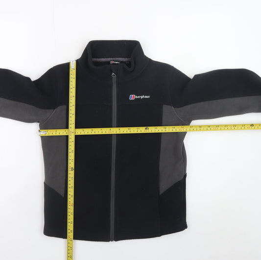 Berghaus Boys Black Fleece Jacket 9-10 Years Full Zip Outdoor Wear