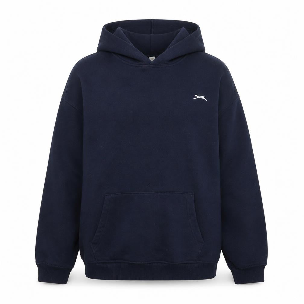 Slazenger Men's Blue Pullover Hoodie L Logo Fleece Sweatshirt