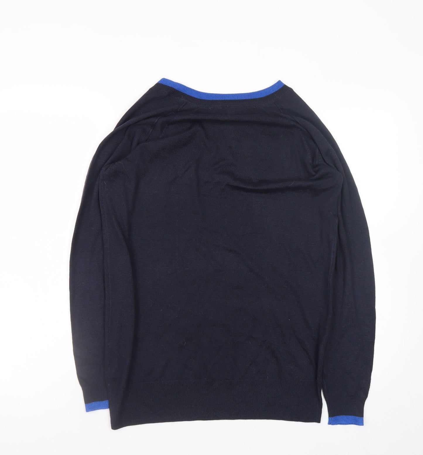 Next Men's Blue V-Neck Pullover Jumper Size S