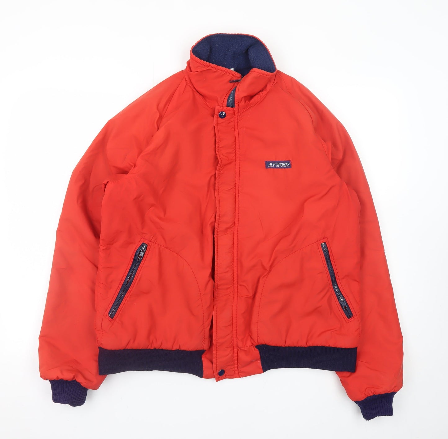 ALP SPORTS Men's Red Bomber Jacket M Nylon Outdoor Winter
