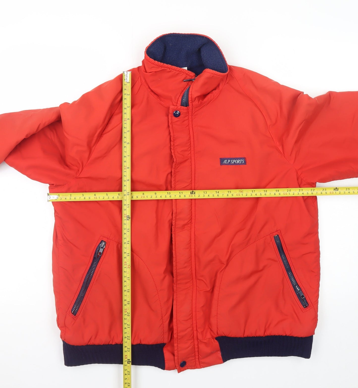 ALP SPORTS Men's Red Bomber Jacket M Nylon Outdoor Winter