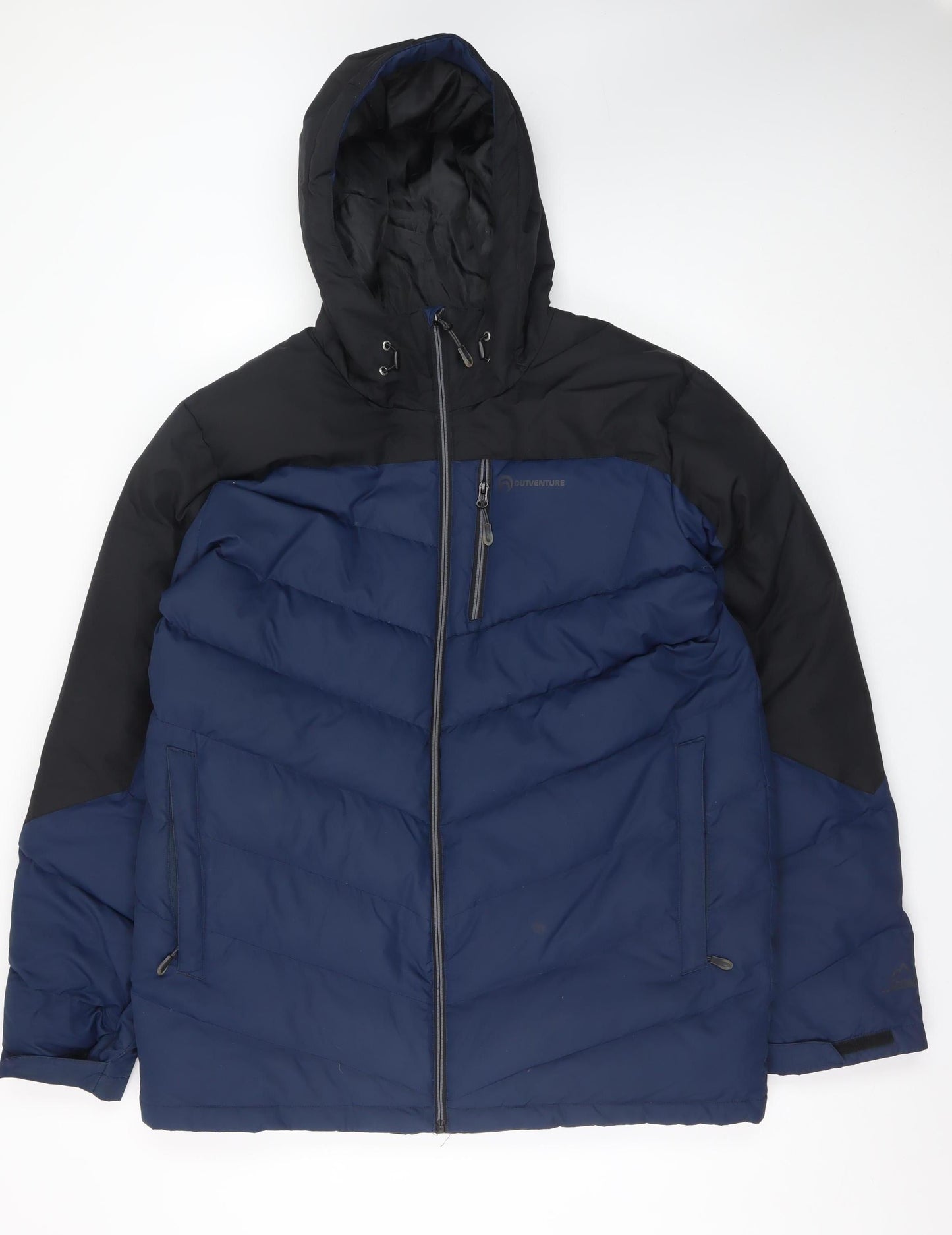 Outventure Men's Blue XL Puffer Jacket Hooded Down Winter Coat