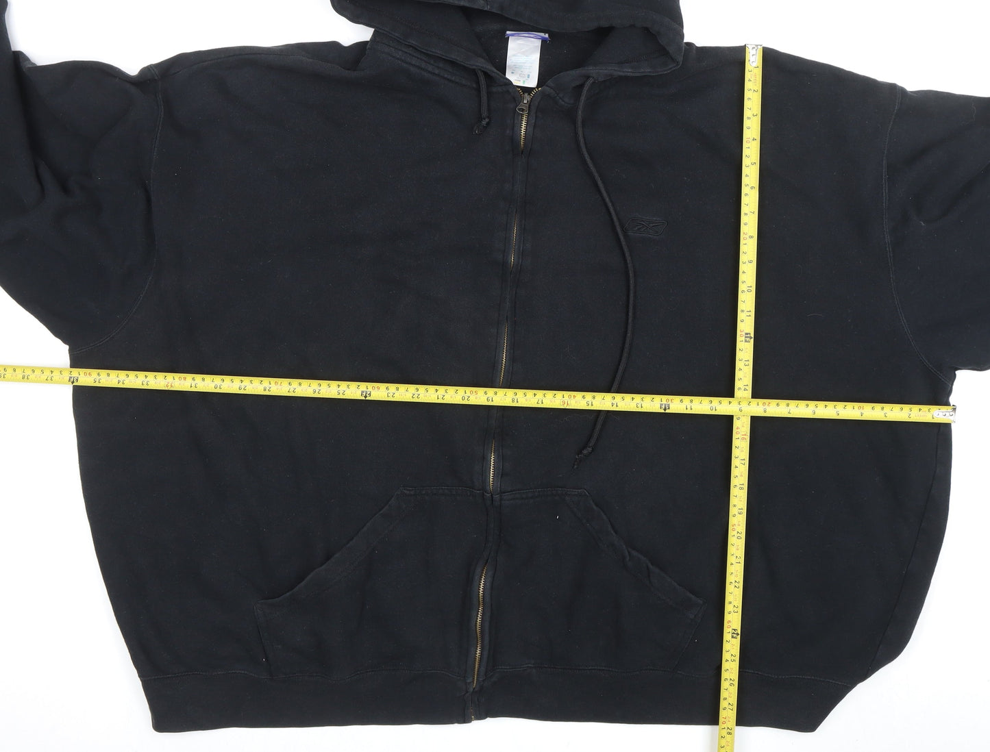 Reebok Men’s Black 5XL Full Zip Hoodie Big & Tall Cotton Blend