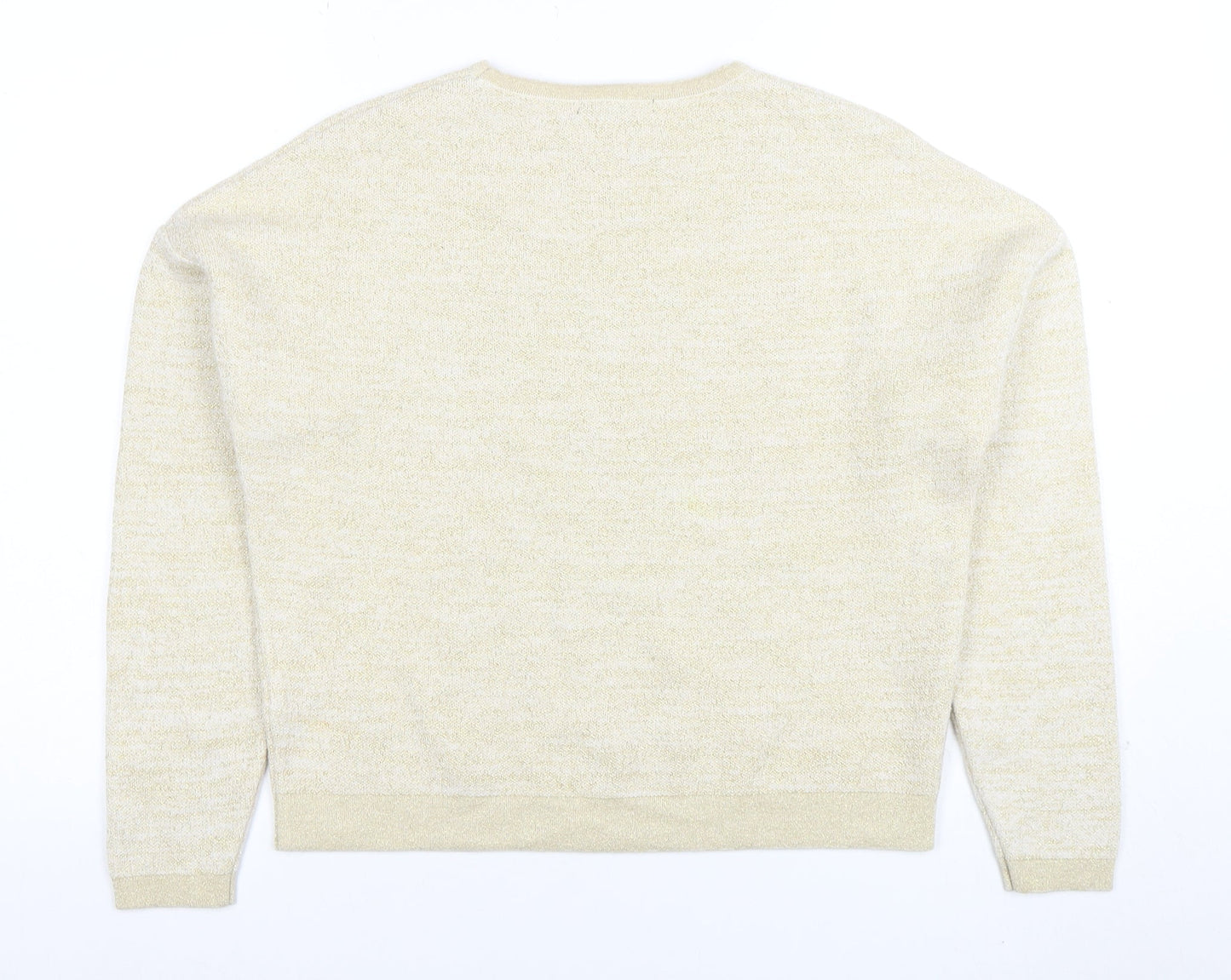 Limited Edition Women's Beige Size 10 Winter Snowflake Knit Jumper