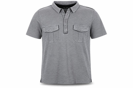 Express Design Studio Men's Grey Short Sleeve Polo Shirt Size S