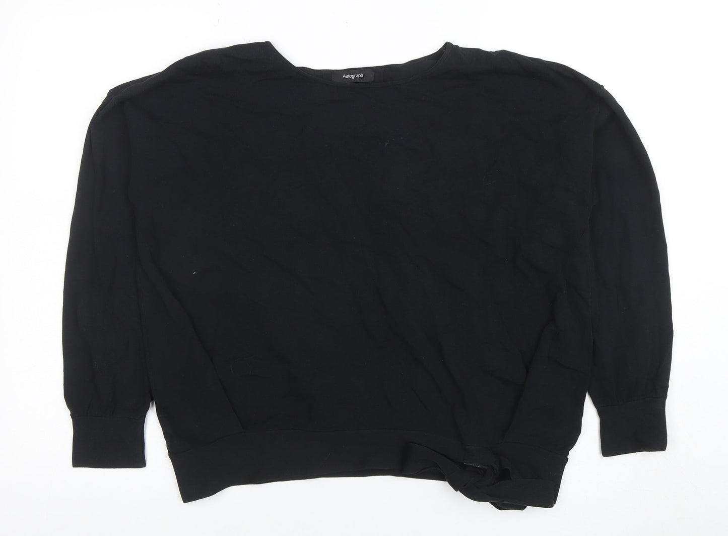 Marks and Spencer Autograph Women’s Black Wrap Tie Blouse Size 14
