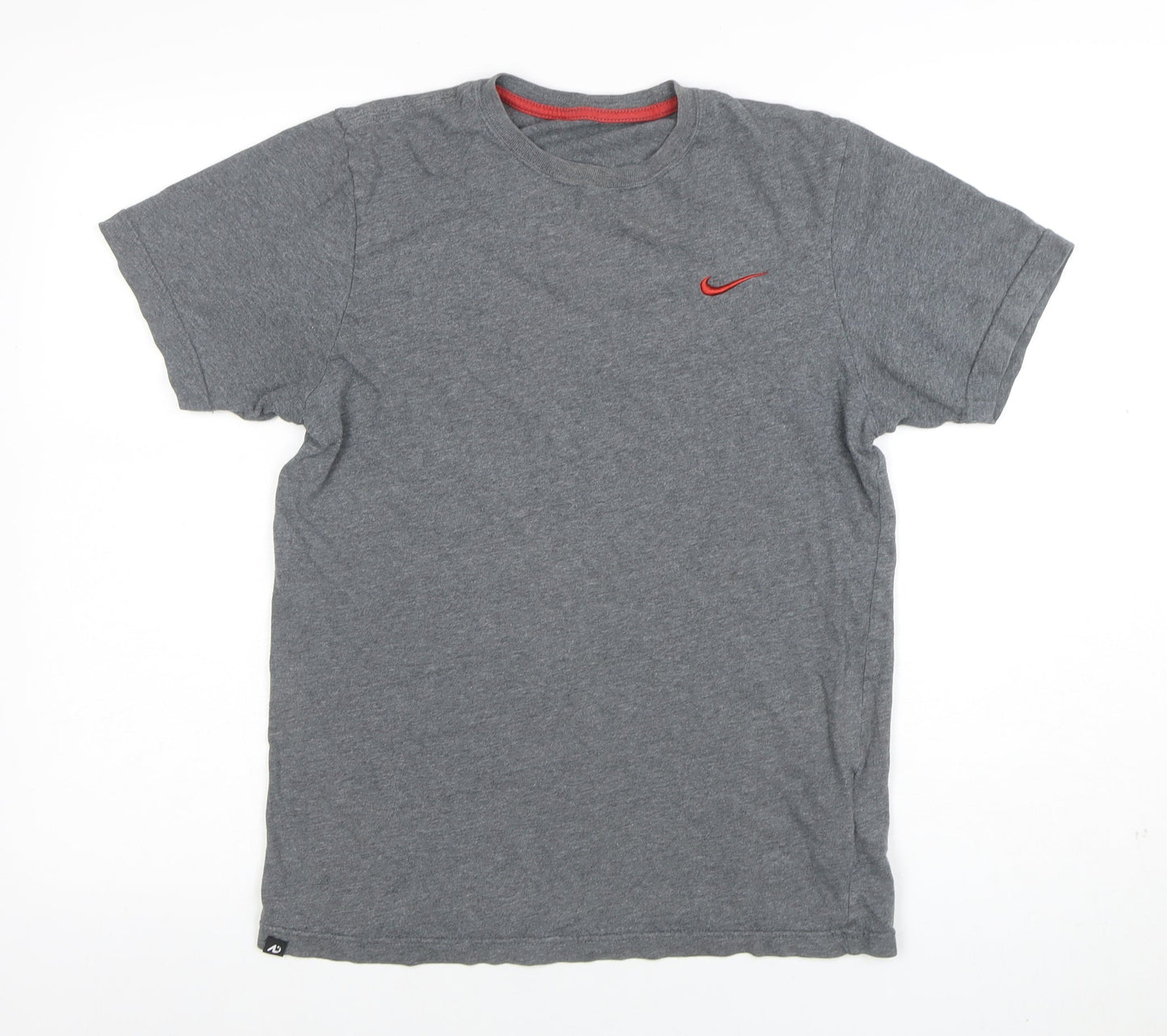 Nike Men's Grey Short Sleeve Crew Neck Cotton T-Shirt Size S