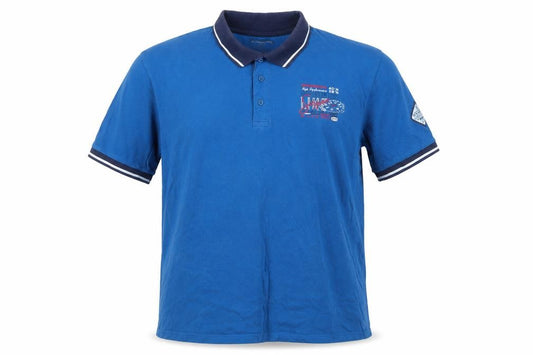 Atlas For Men Blue 2XL Cotton Polo Shirt Short Sleeve