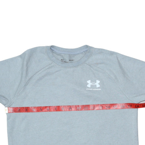Under Armour Boys Grey Fleece Pullover Sweatshirt Size 158 Relaxed Fit