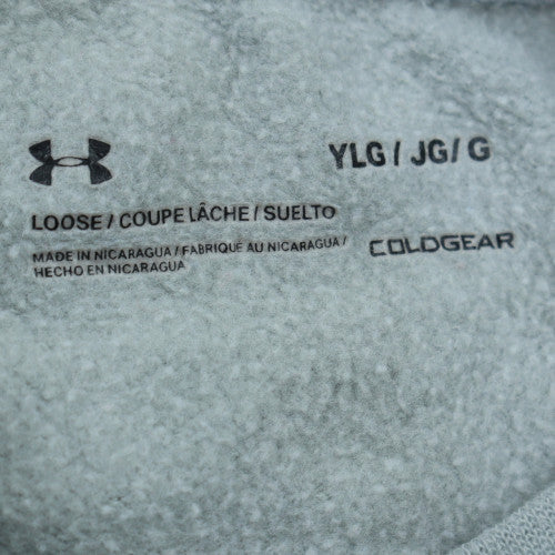 Under Armour Boys Grey Fleece Pullover Sweatshirt Size 158 Relaxed Fit