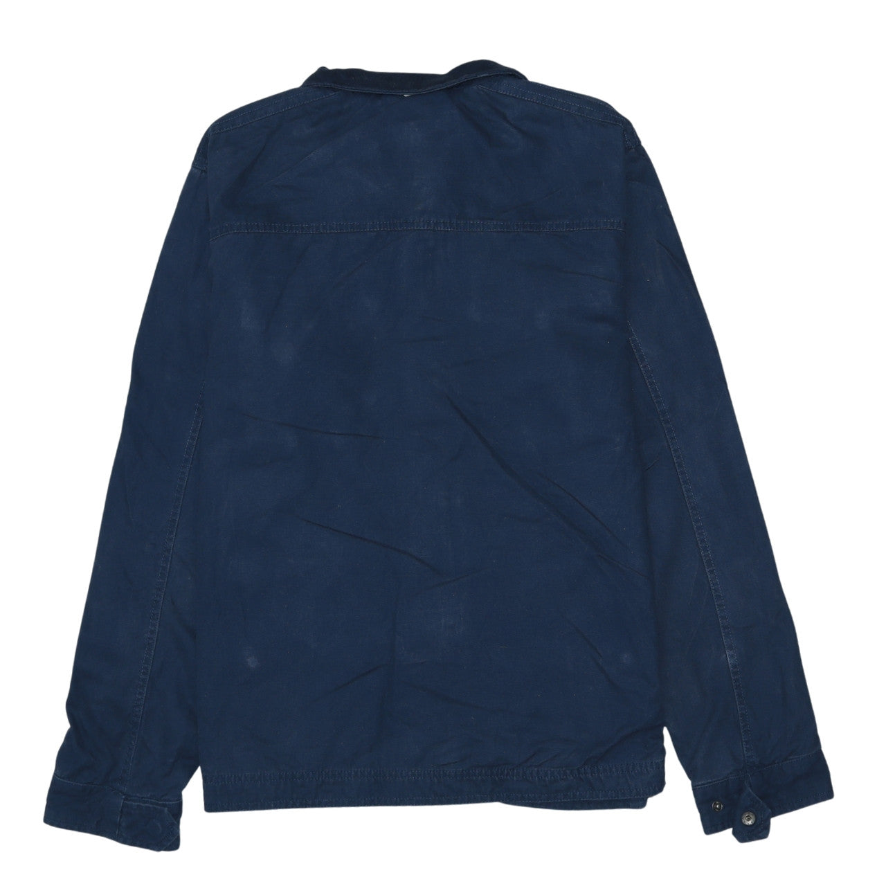 Weird Fish Men's Blue Cotton Button-Up Casual Jacket Size L