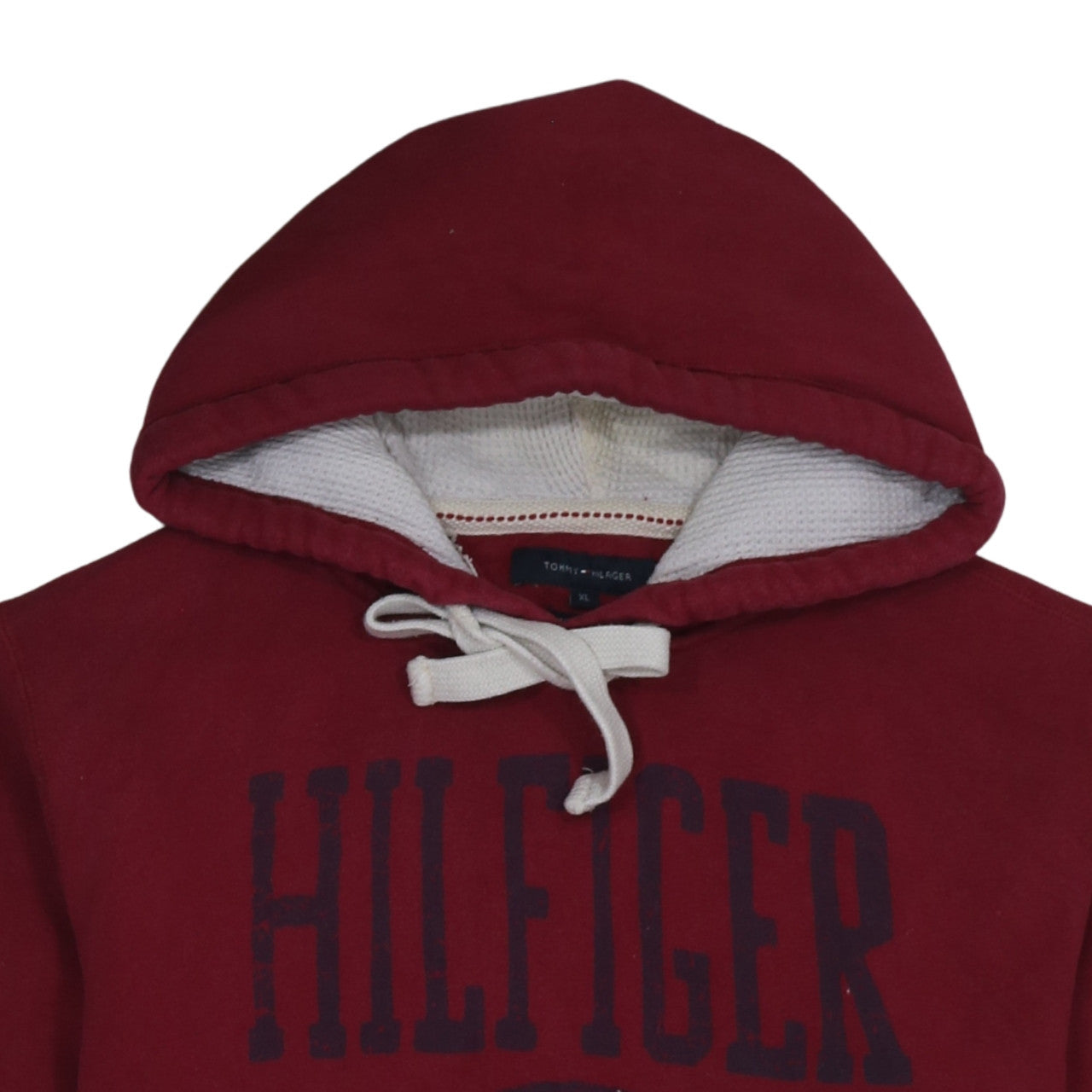 Tommy Hilfiger Men's Red XL Pullover Hoodie with Logo