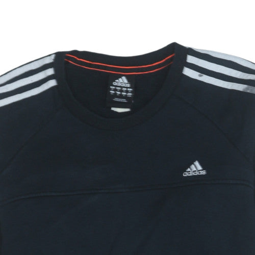 Adidas Men's Black Crew Neck Pullover Sweatshirt M