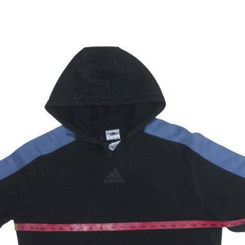 Adidas Men's Black Pullover Hoodie Size M Sports Fleece Sweatshirt