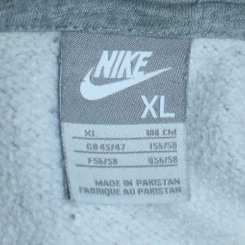 Nike Men's Grey XL Pullover Hoodie Fleece Sweatshirt