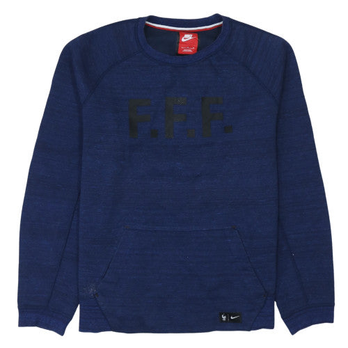 Nike Mens Blue F.F.F. Crew Neck Cotton Blend Sweatshirt L