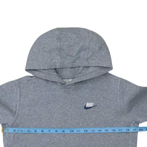 Nike Boys Grey Pullover Hoodie XL 158-170cm Fleece Lined Casual Sweatshirt
