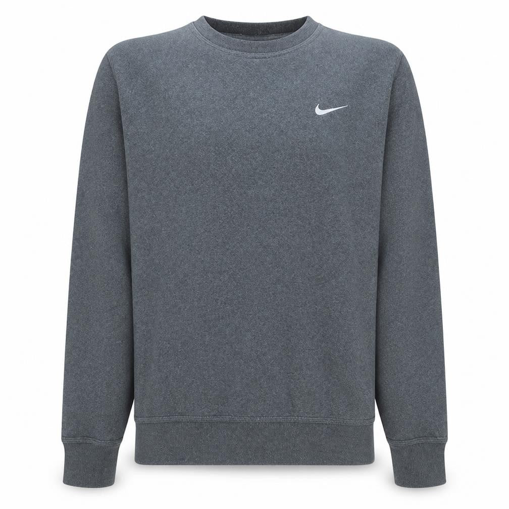 Nike Men's Grey Crew Neck Pullover Sweatshirt L Sports Style