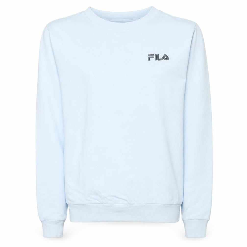 Fila Women's White XS Crew Neck Pullover Sweatshirt 100% Cotton