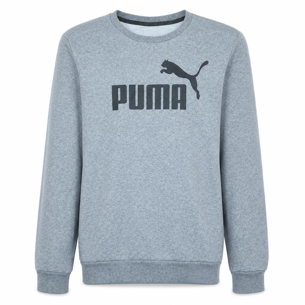 Puma Men's Grey Crew Neck Pullover Sweatshirt Size S