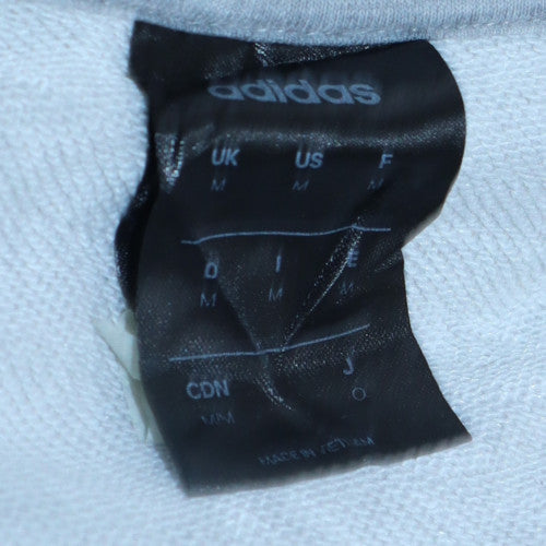 Adidas Men’s Grey Pullover Sweatshirt M Crew Neck Logo Sports