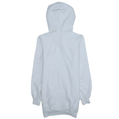Adidas Women White Pullover Hoodie Dress Size 12 Cotton Blend