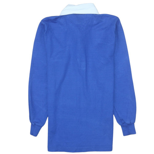 Aitken & Niven Boys Blue Long Sleeve Rugby Polo Shirt Size S