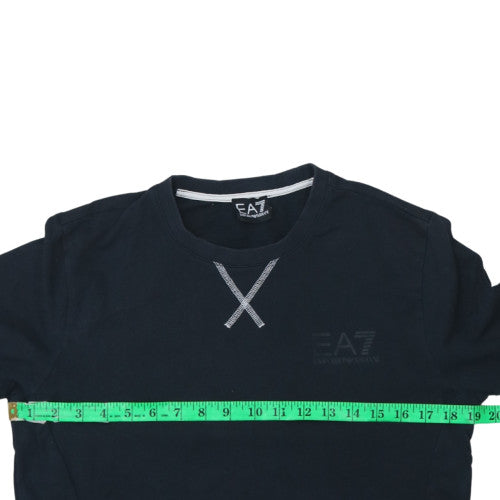 Emporio Armani EA7 Men's Black Pullover Crew Neck Sweatshirt Size S