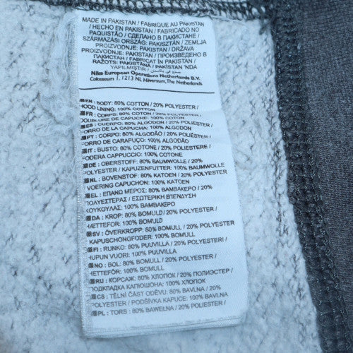Nike Men's Grey XL Pullover Fleece Hoodie Sweatshirt