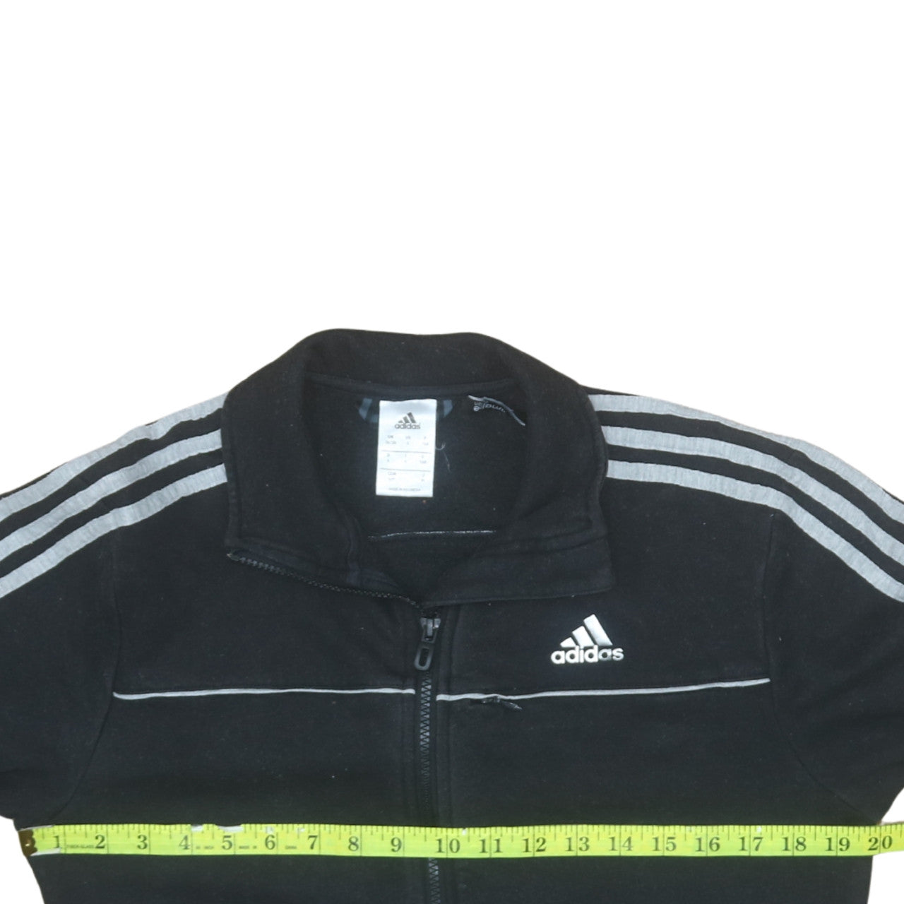 Adidas Men's Black Small Track Jacket Full Zip Cotton Activewear