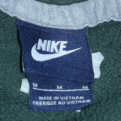 Nike Men's Green Pullover Hoodie M Cotton Blend Classic Fit