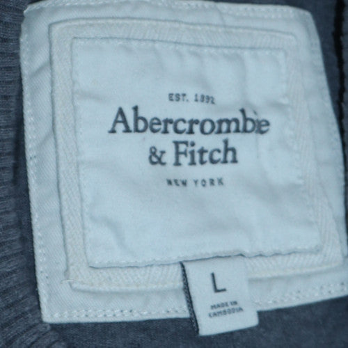 Abercrombie & Fitch Mens Grey L Pullover Crew Neck Sweatshirt