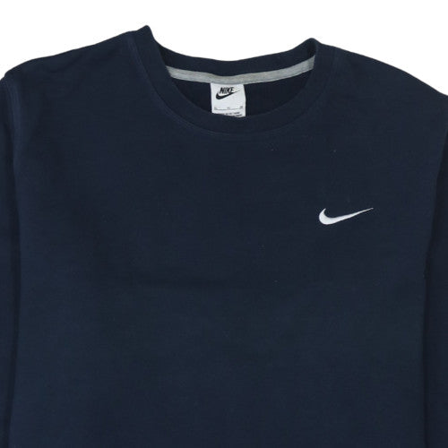 Nike Men's Navy Blue Crew Neck Cotton Sweatshirt XL