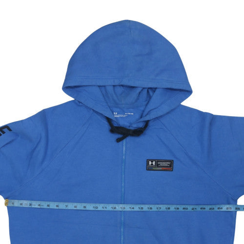 Under Armour Men Blue XL Full Zip Hoodie Fleece Sportswear