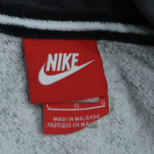 Nike Men's Grey Full Zip Hoodie Size M Sports Fleece